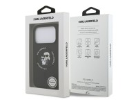 Capa MagSafe em silicone Karl Lagerfeld Karl&Choupette Ring para iPhone 17 Pro Max - Preta