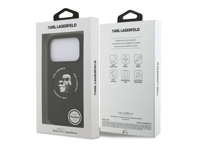 Karl Lagerfeld Silicone Karl&Choupette Ring MagSafe Case for iPhone 17 Pro - Black Karl Lagerfeld Silicone Karl&Choupette Ring MagSafe Case for iPhone 17 Pro - Black