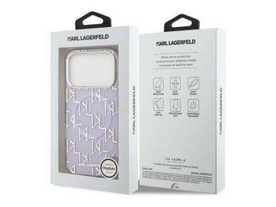 Karl Lagerfeld IML KL Monogram MagSafe Case for iPhone 17 Pro - Purple Karl Lagerfeld IML KL Monogram MagSafe Case for iPhone 17 Pro - Purple