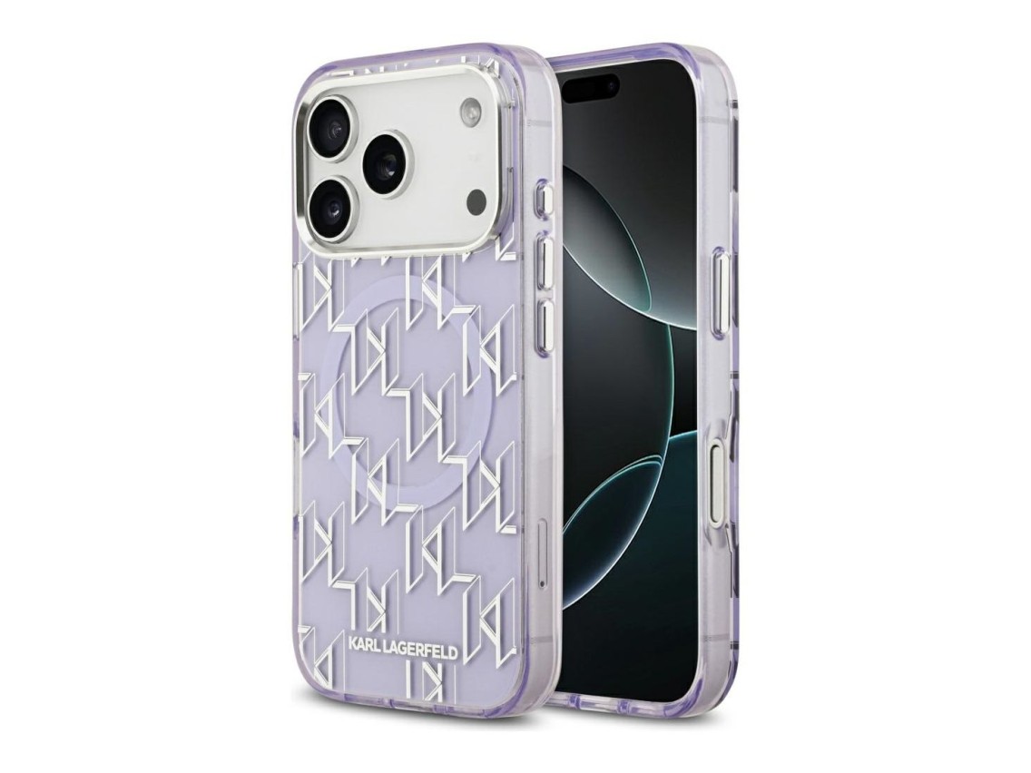 Capa MagSafe Karl Lagerfeld IML KL Monogram para iPhone 17 Pro - Roxo