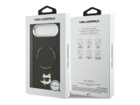 Karl Lagerfeld Choupette Pin MagSafe Case for iPhone Air Black