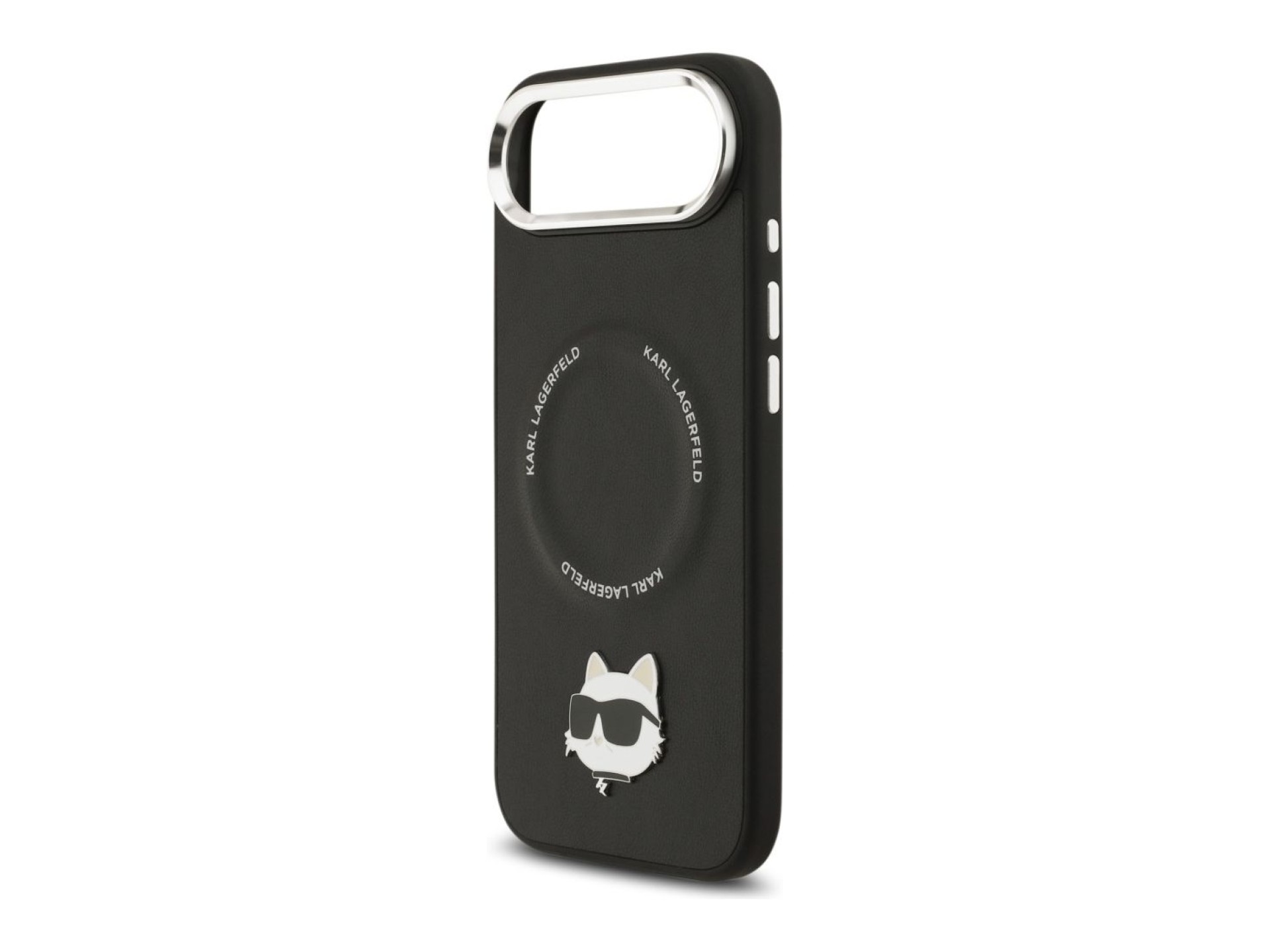 Karl Lagerfeld Choupette Pin MagSafe Case for iPhone Air Black