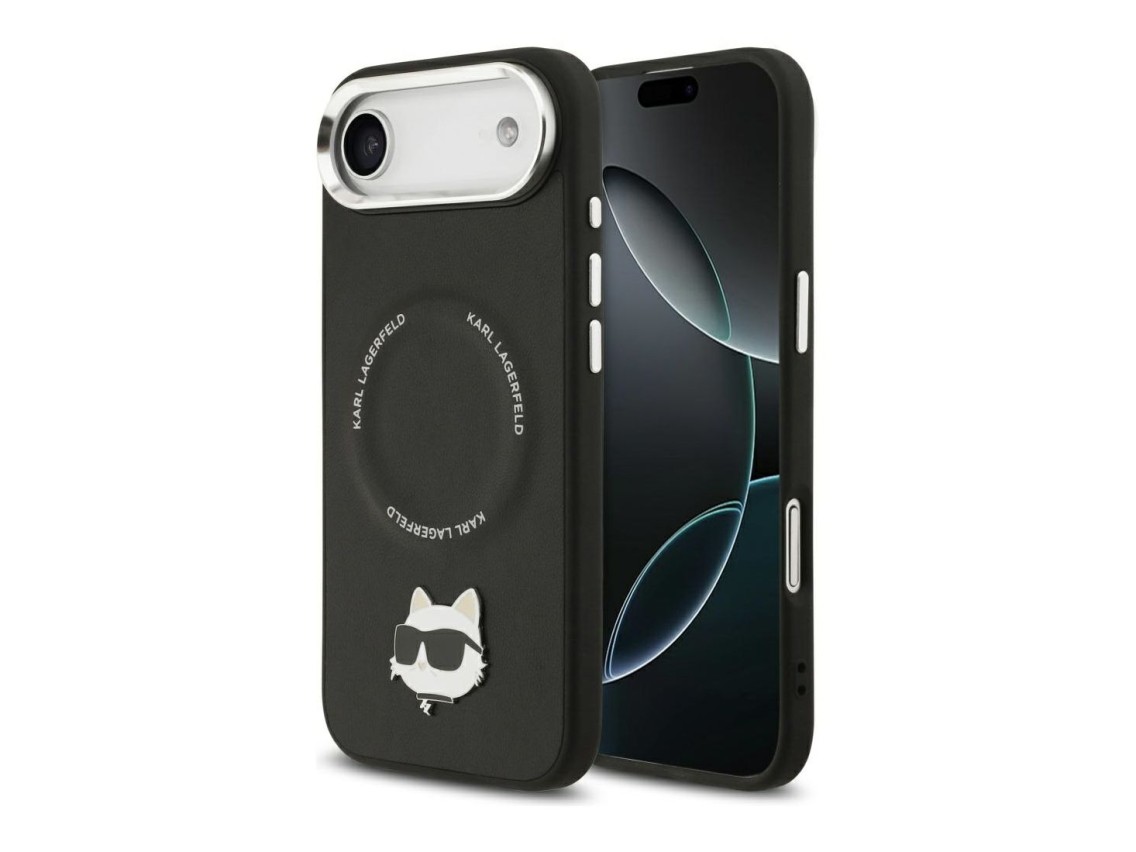 Karl Lagerfeld Choupette Pin MagSafe Case for iPhone Air Black