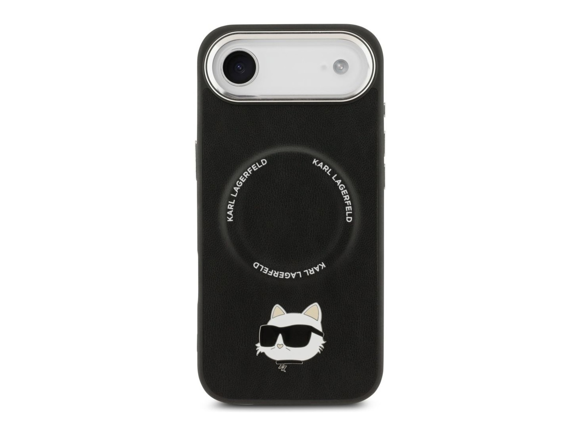 Capa MagSafe Karl Lagerfeld Choupette Pin para iPhone Air Preta