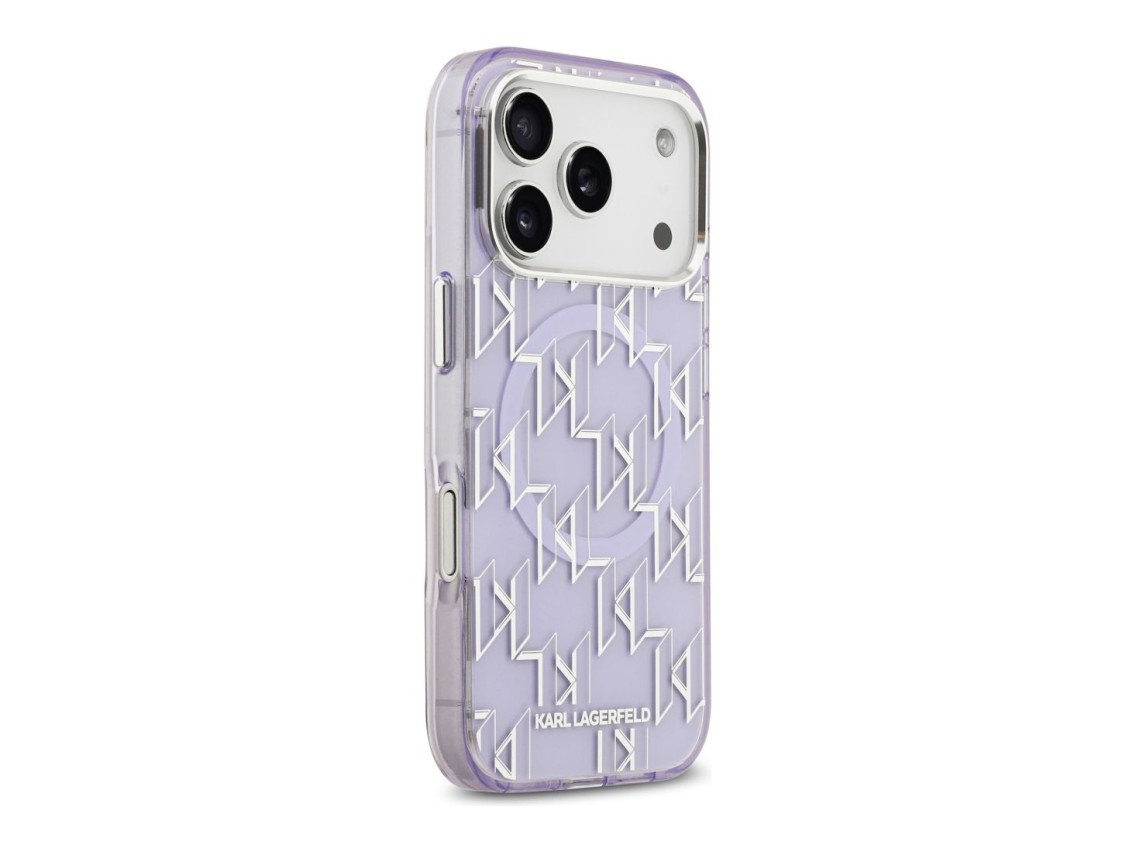 Capa MagSafe Karl Lagerfeld IML KL Monogram para iPhone 17 Pro - Roxo