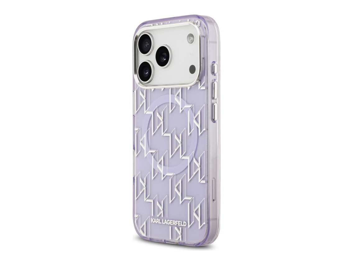 Capa MagSafe Karl Lagerfeld IML KL Monogram para iPhone 17 Pro - Roxo
