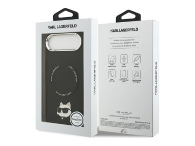 Karl Lagerfeld Choupette Pin MagSafe Case for iPhone Air Black