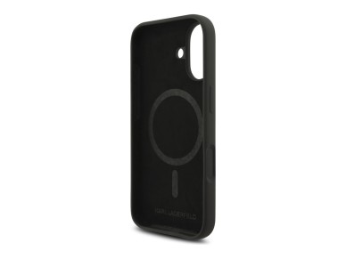 Karl Lagerfeld Silicone Karl&Choupette Ring MagSafe Case for iPhone 17 - Black Karl Lagerfeld Silicone Karl&Choupette Ring MagSafe Case for iPhone 17 - Black