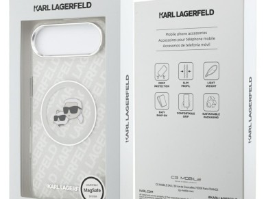 Funda MagSafe Karl Lagerfeld IML Glitter Karl&Choupette Heads para iPhone Air - Gris Funda MagSafe Karl Lagerfeld IML Glitter Karl&Choupette Heads para iPhone Air - Gris