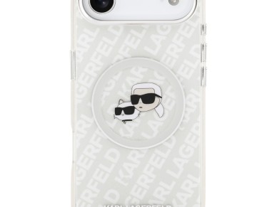 Funda MagSafe Karl Lagerfeld IML Glitter Karl&Choupette Heads para iPhone Air - Gris Funda MagSafe Karl Lagerfeld IML Glitter Karl&Choupette Heads para iPhone Air - Gris