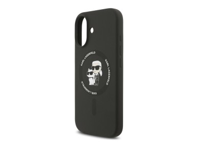 Karl Lagerfeld Silicone Karl&Choupette Ring MagSafe Case for iPhone 17 - Black Karl Lagerfeld Silicone Karl&Choupette Ring MagSafe Case for iPhone 17 - Black