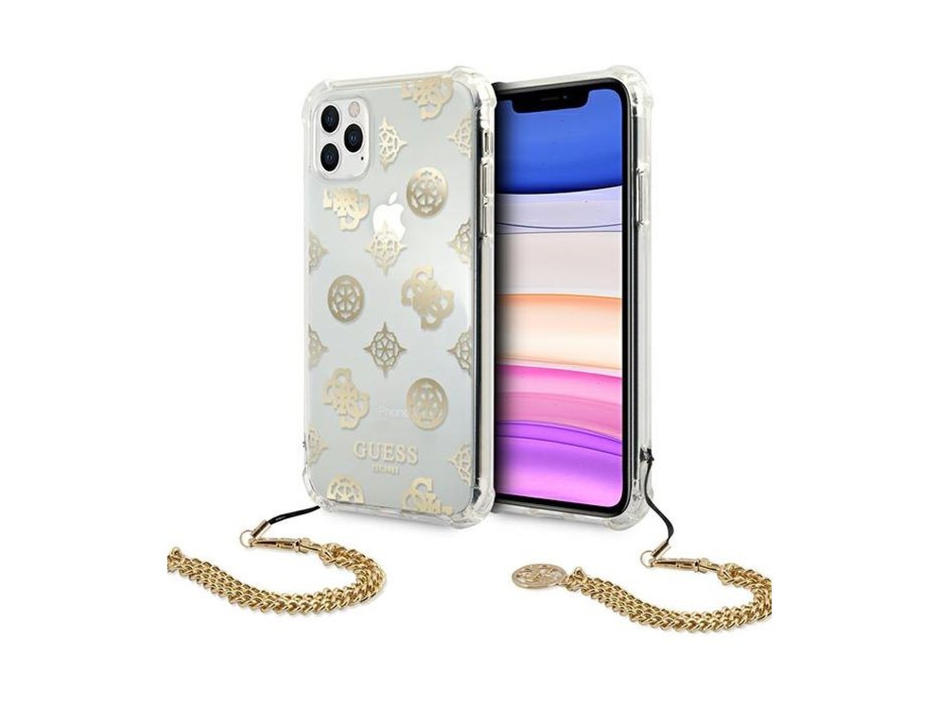 Capa para iPhone 11 Pro da Coleção Peony Chain da Guess - Dourada