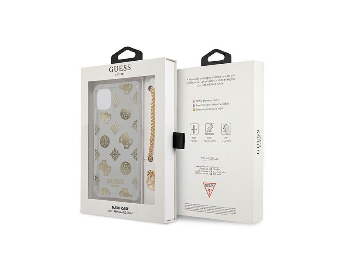 Capa para iPhone 11 Pro da Cole��o Peony Chain da Guess - Dourada