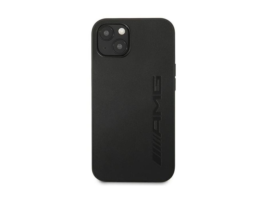 Mercedes AMG Leather Hot Stamped Case for iPhone 13 / 14 / 15 - Black