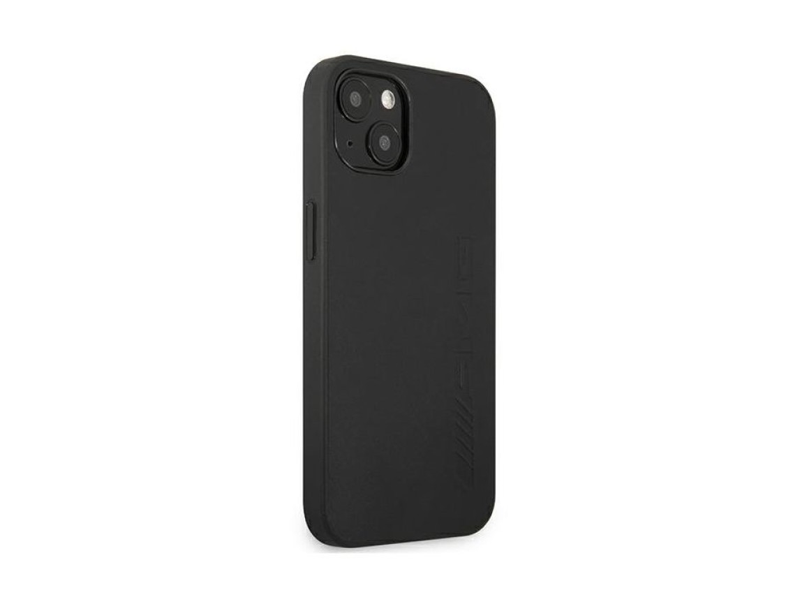 Mercedes AMG Leather Hot Stamped Case for iPhone 13 / 14 / 15 - Black