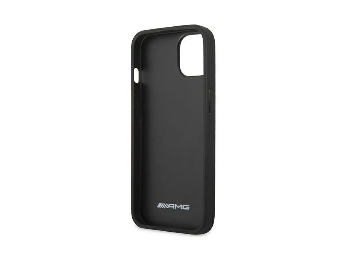 Mercedes AMG Leather Hot Stamped Case for iPhone 13 / 14 / 15 - Black
