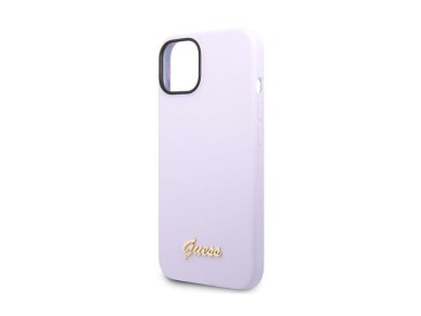 Guess Silicone Vintage Gold Logo Case for iPhone 14 / 15 Plus - Purple Guess Silicone Vintage Gold Logo Case for iPhone 14 / 15 Plus - Purple