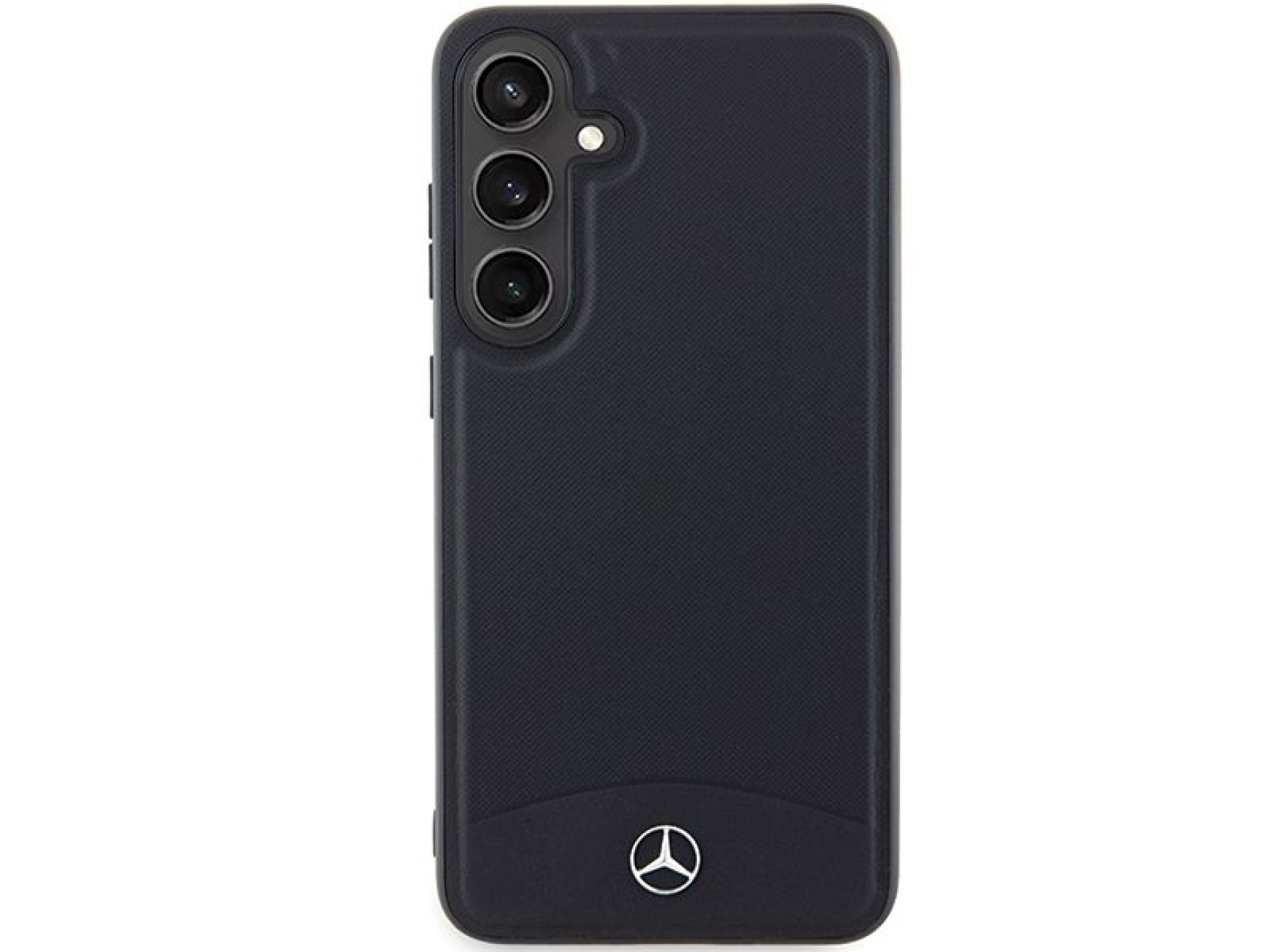 Mercedes Leather Textured & Plain MagSafe case for Samsung Galaxy S24+ - black