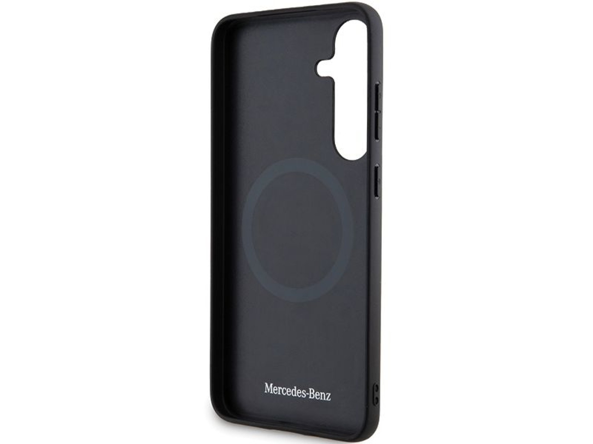 Mercedes Leather Textured & Plain MagSafe case for Samsung Galaxy S24+ - black