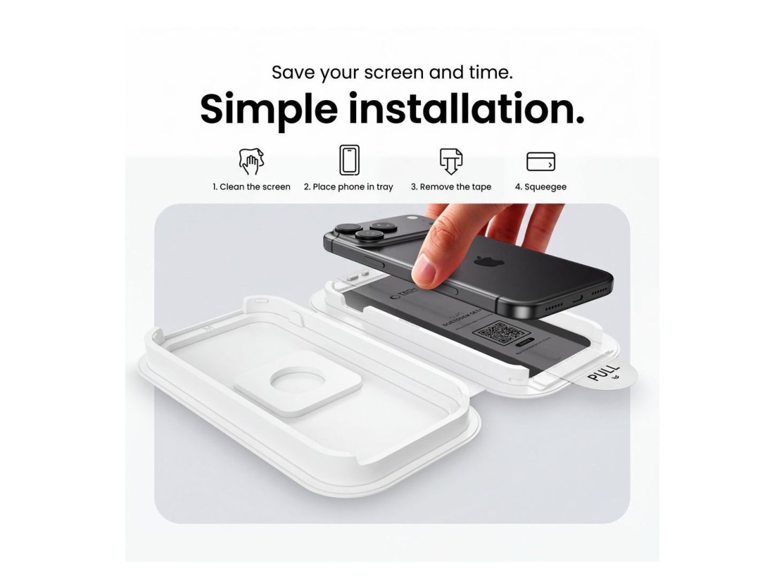 Tech-Protect OneTouch Set Spy+ - Pack de 2 Películas de Vidro Temperado para Privacidade para iPhone