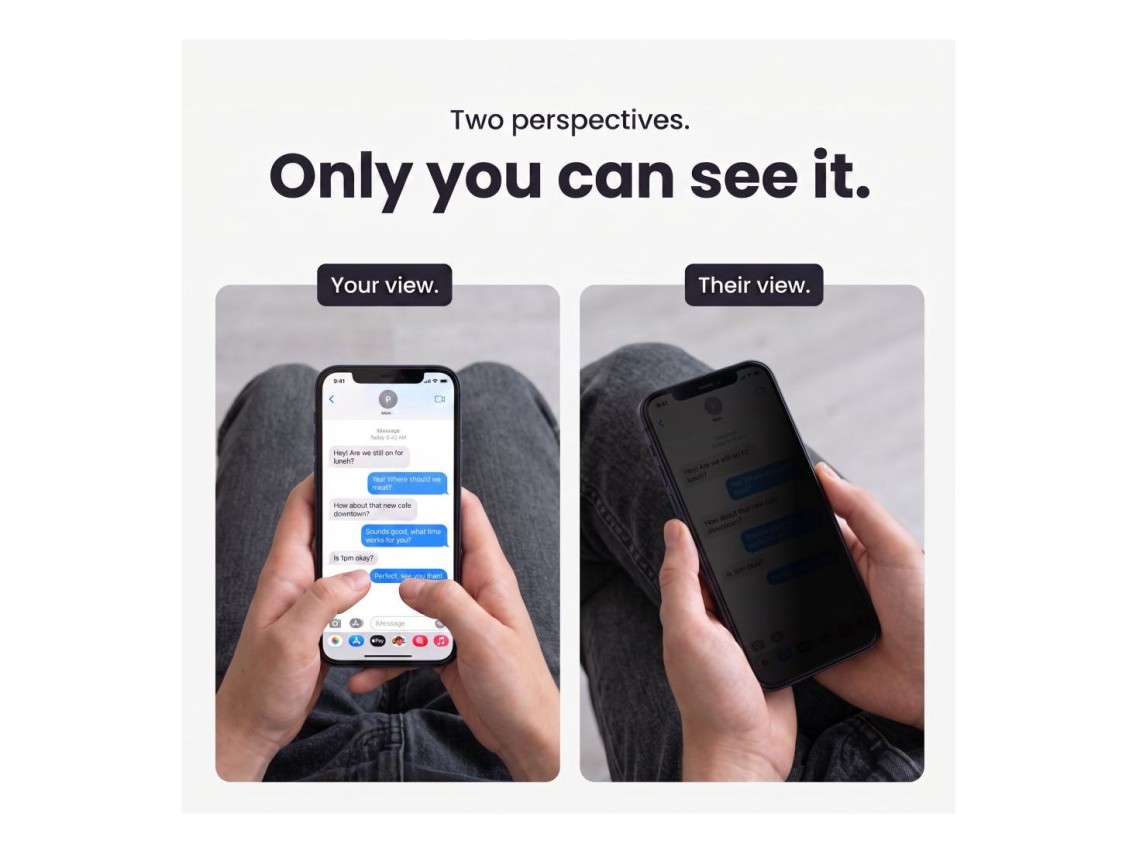 Tech-Protect OneTouch Set Spy+ - Pack de 2 Películas de Vidro Temperado para Privacidade para iPhone