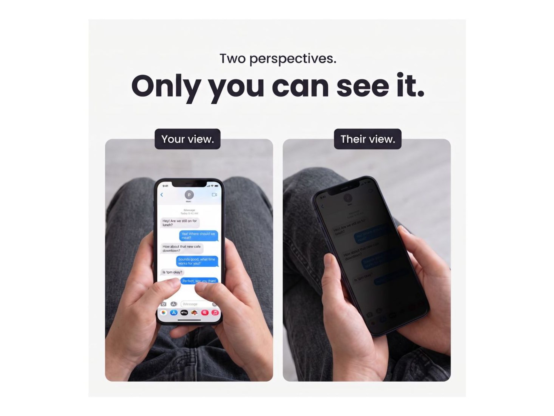 Tech-Protect OneTouch Set Spy+ - Pack de 2 Películas de Vidro Temperado para Privacidade para iPhone