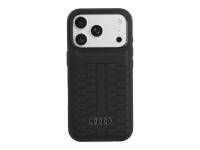 Capa em pele Audi MagSafe para iPhone 18 Pro/17 Pro - Preto Capa em pele Audi MagSafe para iPhone 18 Pro/17 Pro - Preto