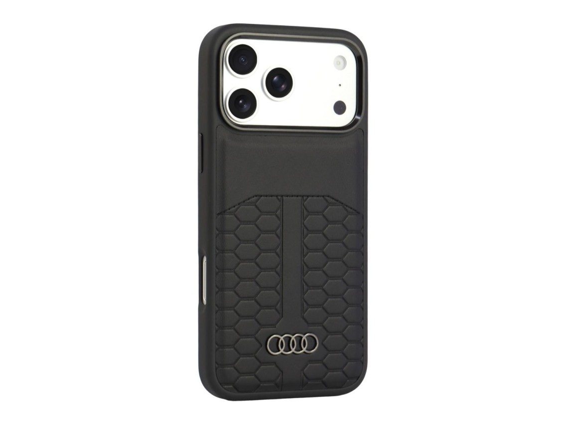 Capa em pele Audi MagSafe para iPhone 18 Pro Max / 17 Pro Max - Preto