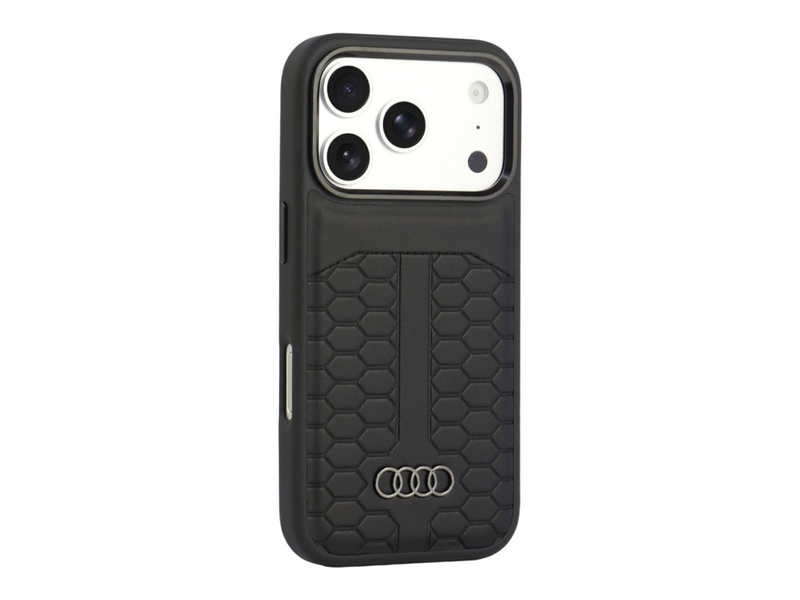 Capa em pele Audi MagSafe para iPhone 18 Pro/17 Pro - Preto
