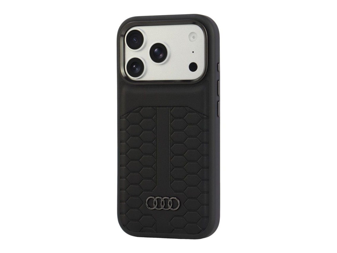 Capa em pele Audi MagSafe para iPhone 18 Pro/17 Pro - Preto