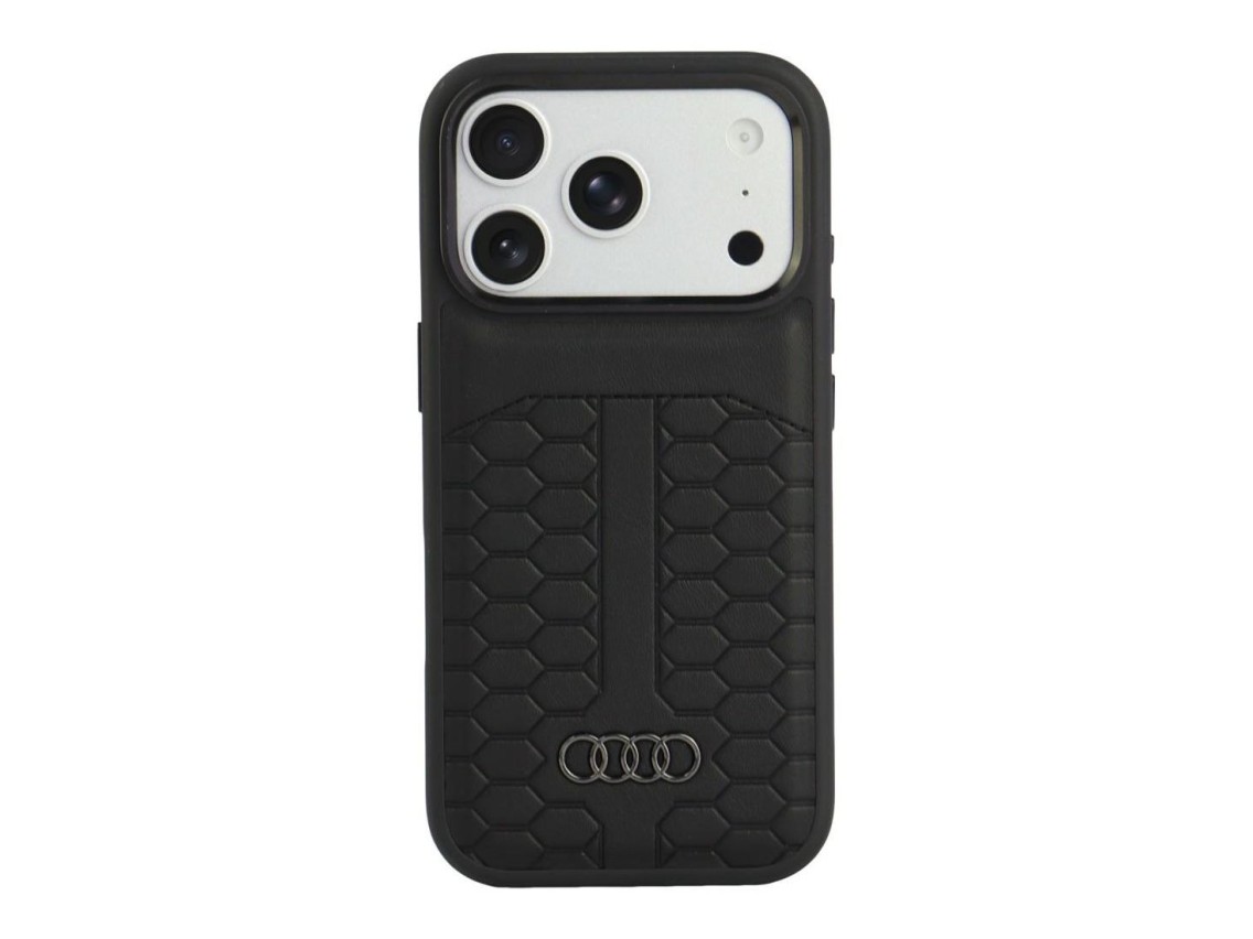 Funda de piel Audi MagSafe para iPhone 18 Pro / 17 Pro - Negra