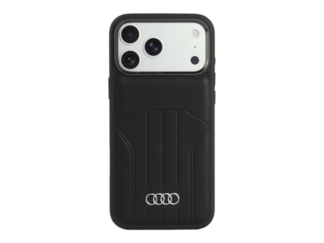 Capa Audi em pele sint�tica MagSafe para iPhone 18 Pro Max / 17 Pro Max - Preto