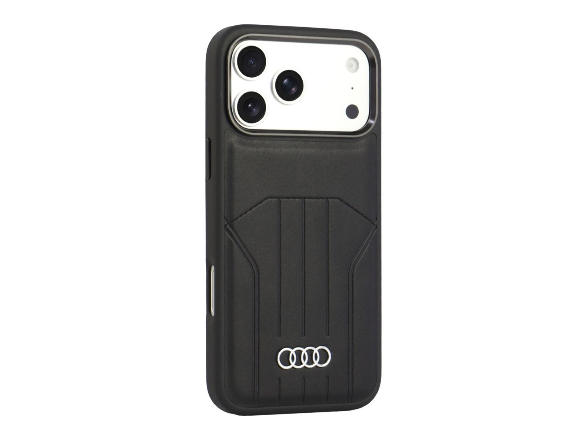 Capa Audi em pele sintética MagSafe para iPhone 18 Pro Max / 17 Pro Max - Preto