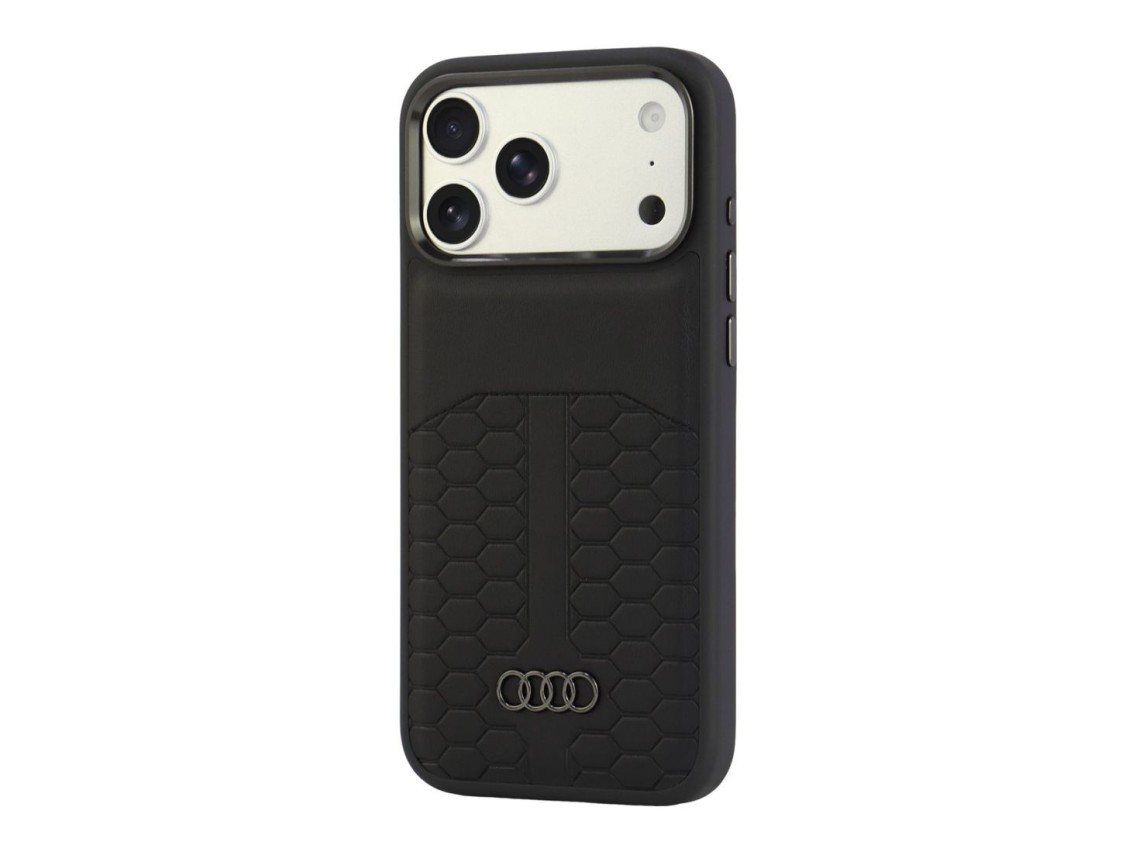 Capa em pele Audi MagSafe para iPhone 18 Pro Max / 17 Pro Max - Preto