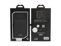 Capa em pele Audi MagSafe para iPhone 18 Pro Max / 17 Pro Max - Preto Capa em pele Audi MagSafe para iPhone 18 Pro Max / 17 Pro Max - Preto