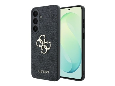 Guess Leather 4G Metal Logo case for Samsung Galaxy S26 FE - black Guess Leather 4G Metal Logo case for Samsung Galaxy S26 FE - black