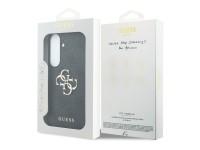 Guess Leather 4G Metal Logo case for Samsung Galaxy S26 FE - black