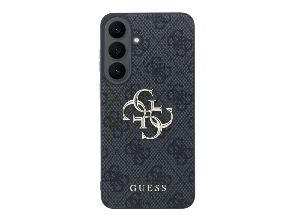 Guess Leather 4G Metal Logo case for Samsung Galaxy S26 FE - black