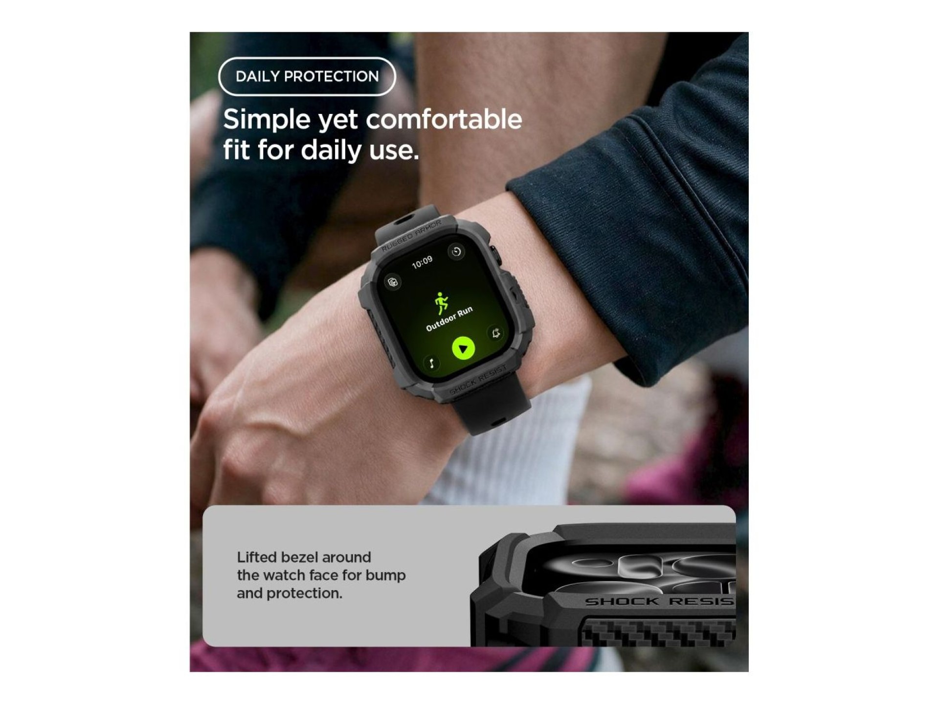 Capa Spigen Rugged Armor para Apple Watch 42mm - Preto Mate