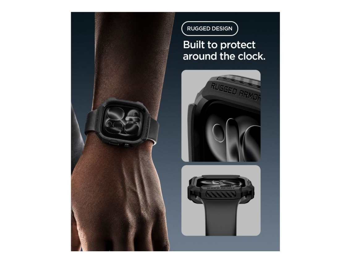 Capa Spigen Rugged Armor para Apple Watch 42mm - Preto Mate