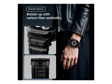 Pulseira Spigen Rugged Armor Pro para Apple Watch 42mm - Preto Mate Pulseira Spigen Rugged Armor Pro para Apple Watch 42mm - Preto Mate