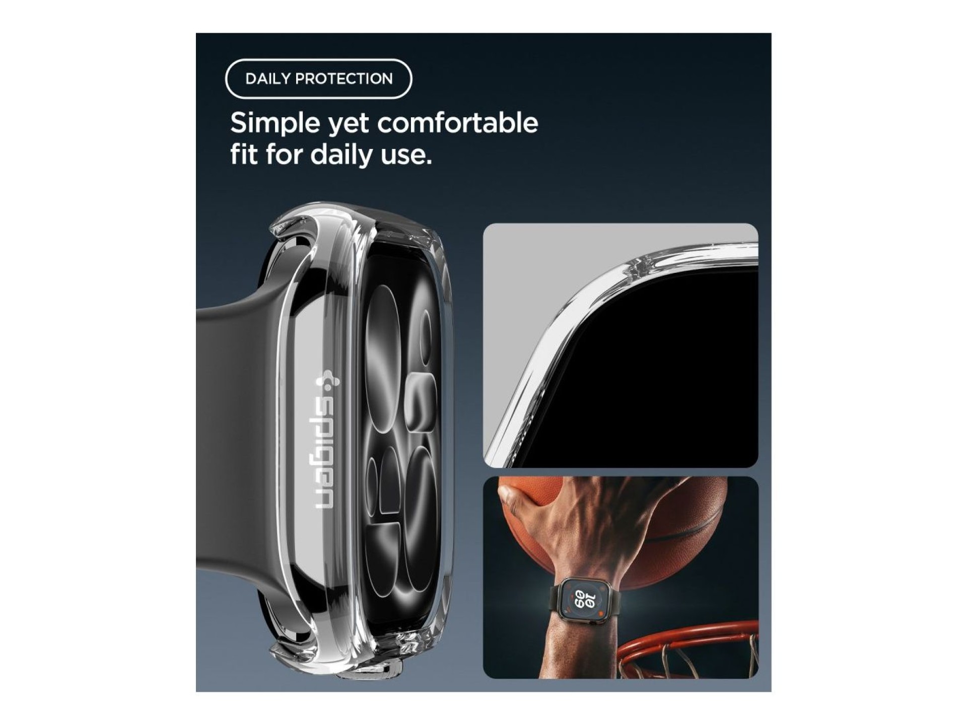 Capa Spigen Thin Fit para Apple Watch 46mm - Transparente