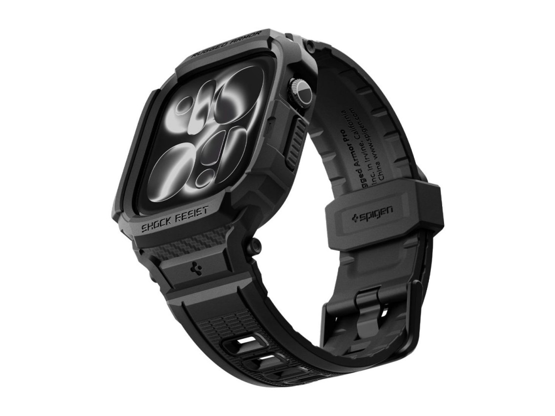 Correa Spigen Rugged Armor Pro para Apple Watch de 46 mm - Negro mate