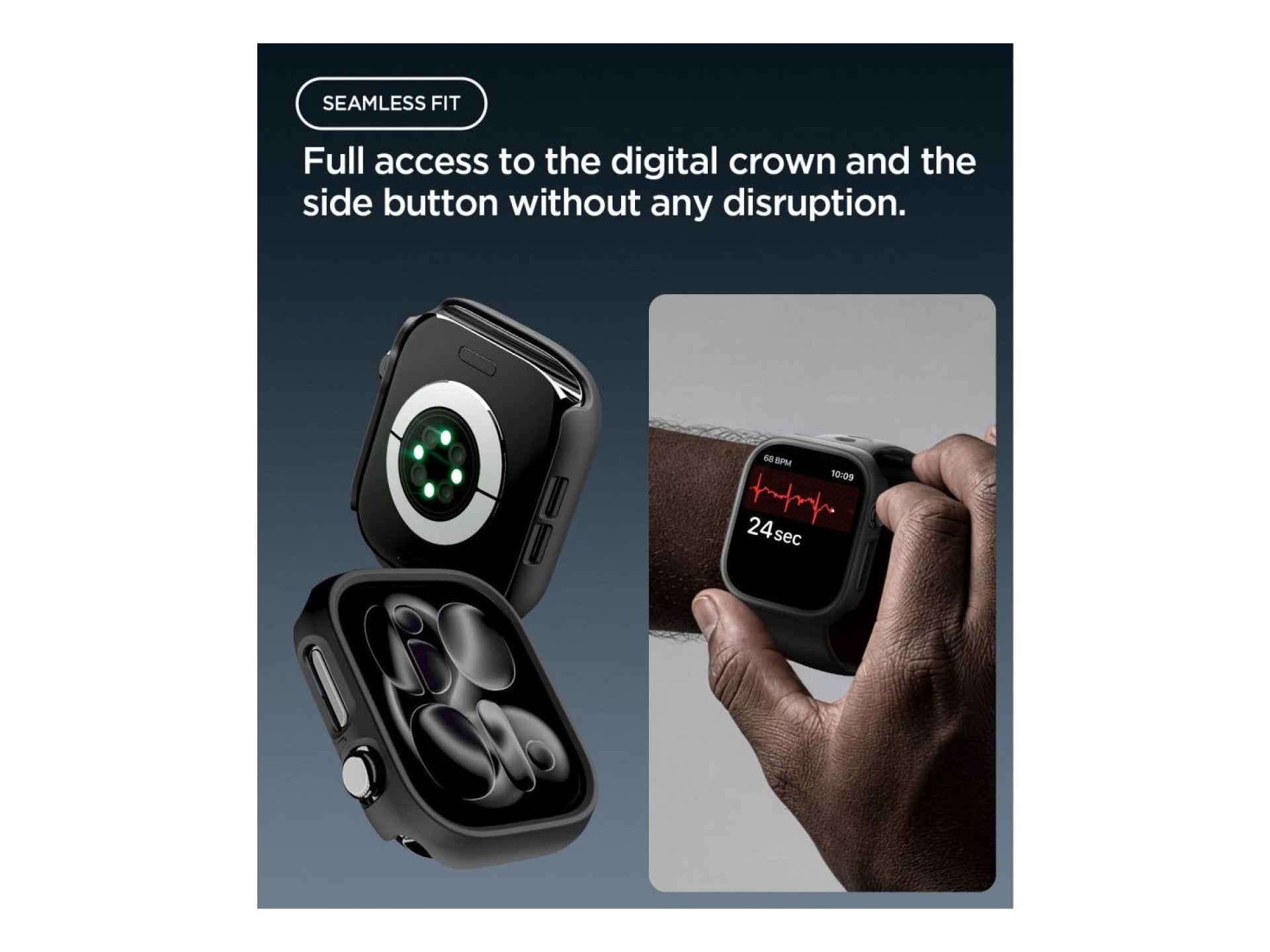 Capa Spigen Thin Fit para Apple Watch 46mm - Preta