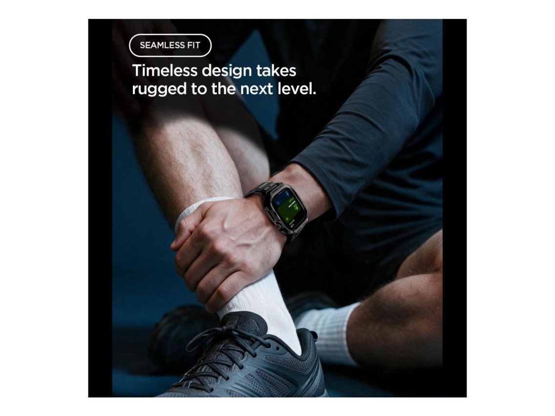 Correa Spigen Rugged Armor Pro para Apple Watch de 46 mm - Negro mate