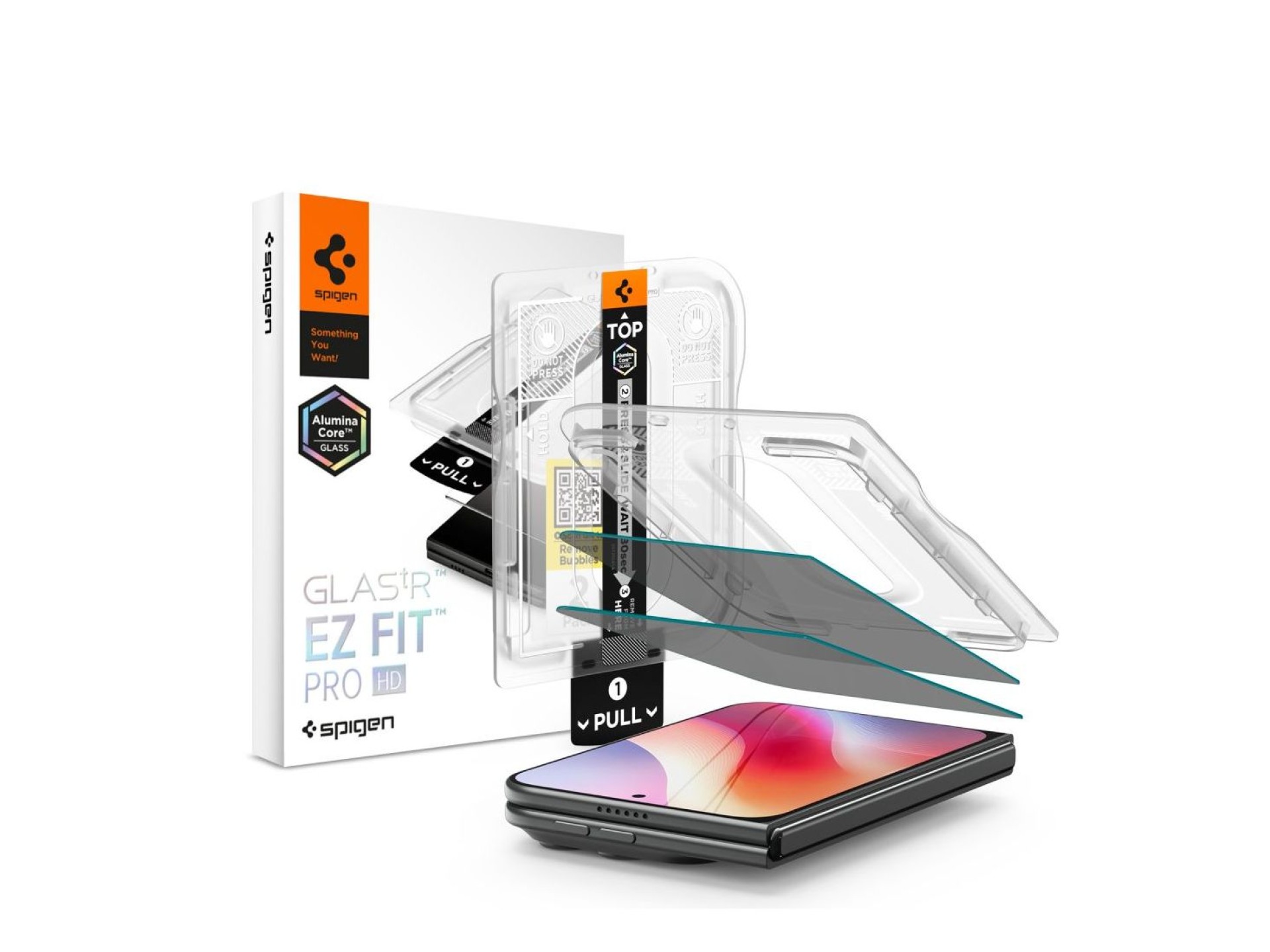 Spigen Glas.tR EZ Fit Pro HD AC (Paquete de 2) Protector de pantalla de vidrio templado con privacid