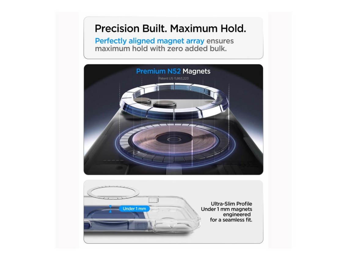 Capa Spigen Ultra Hybrid MagSafe para iPhone 18 Pro/17 Pro - Azul Mate