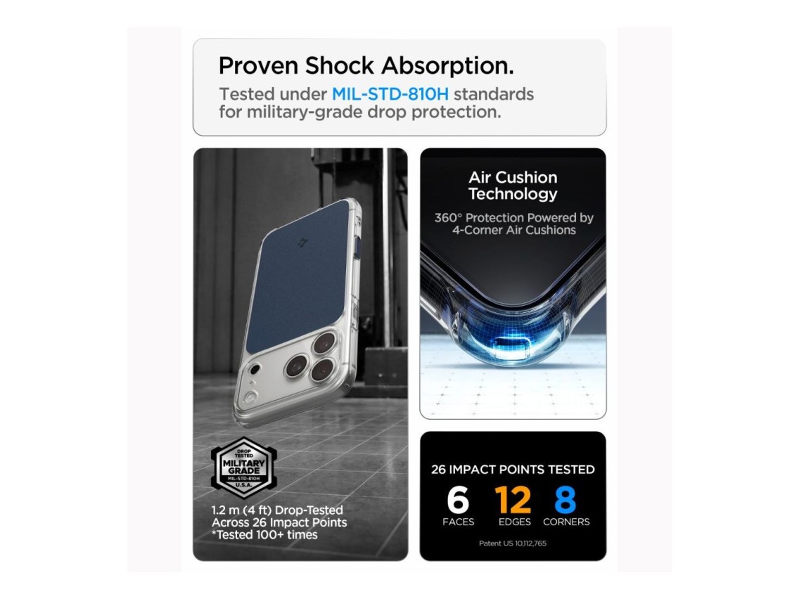 Capa Spigen Ultra Hybrid MagSafe para iPhone 18 Pro/17 Pro - Azul Mate