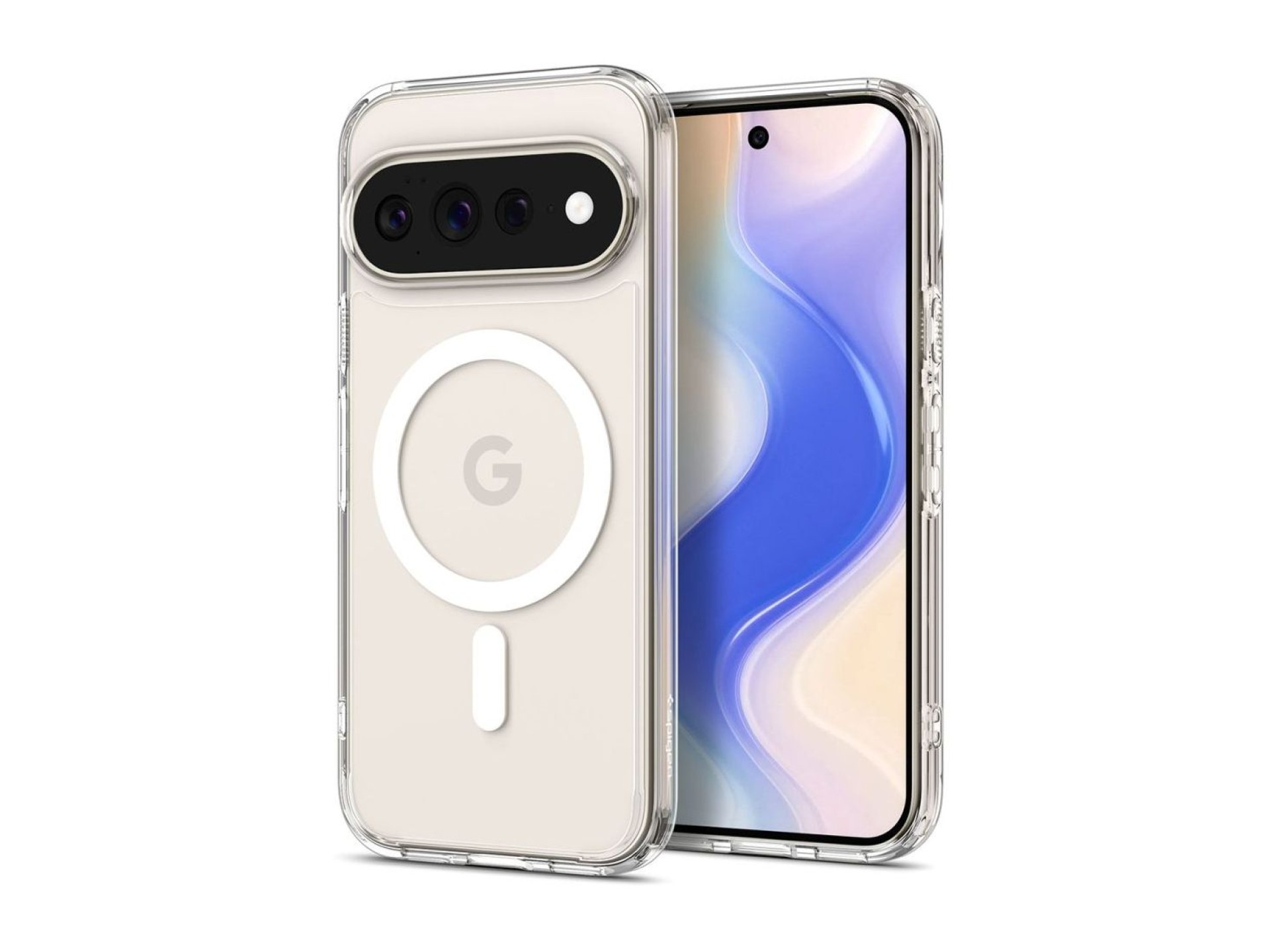 Funda Spigen Ultra Hybrid Mag MagSafe para Google Pixel 11 Pro XL - Transparente y blanca