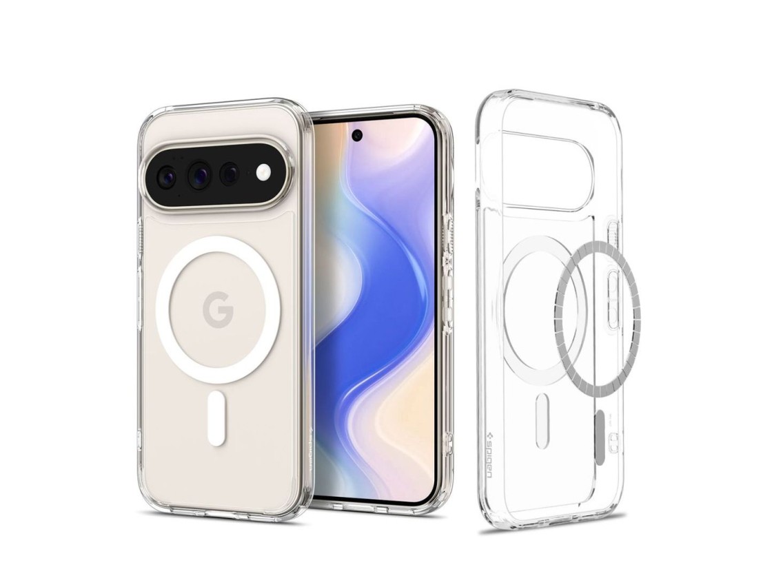 Funda Spigen Ultra Hybrid Mag MagSafe para Google Pixel 11 Pro XL - Transparente y blanca
